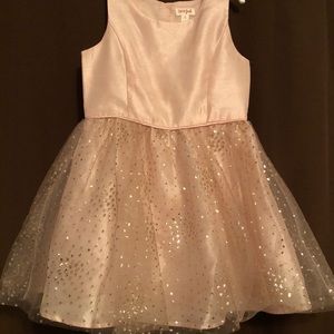 Cat & Jack rose gold sparkle sleeveless part dress